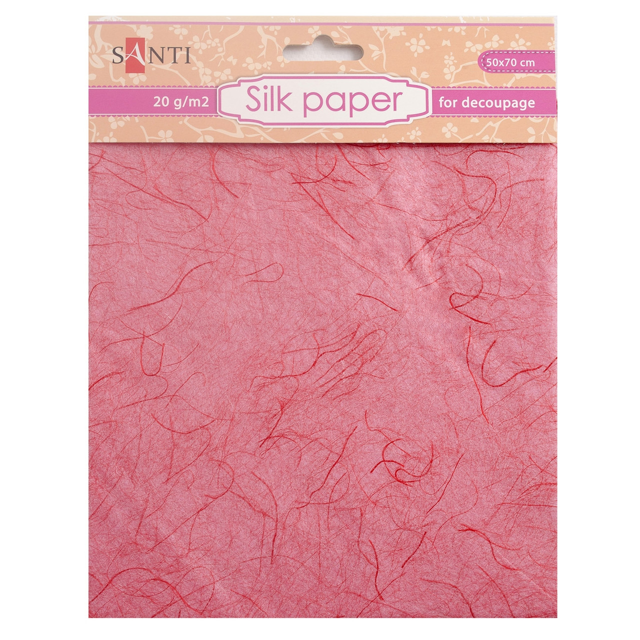 Шовкова папір, рожева, 50*70 см