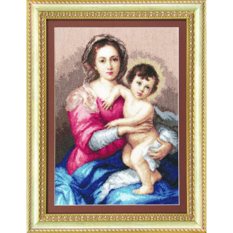 Набір для вишивання хрестиком М-116 Мадонна з немовлям