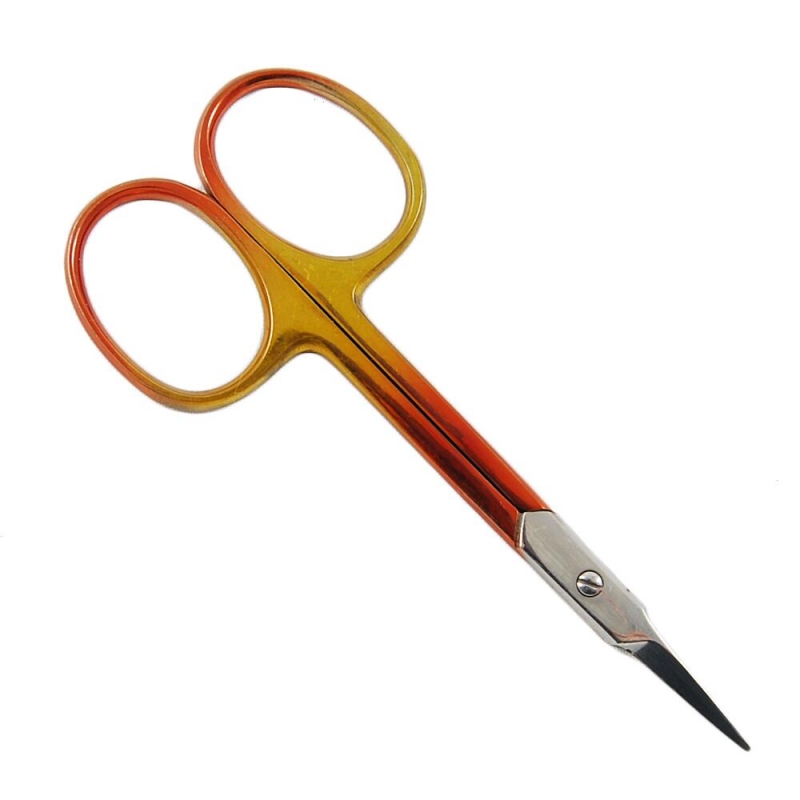 Ножиці для рукоділля прямі вузькі жовто-червоні, 9,5 см, Stafil, Італія