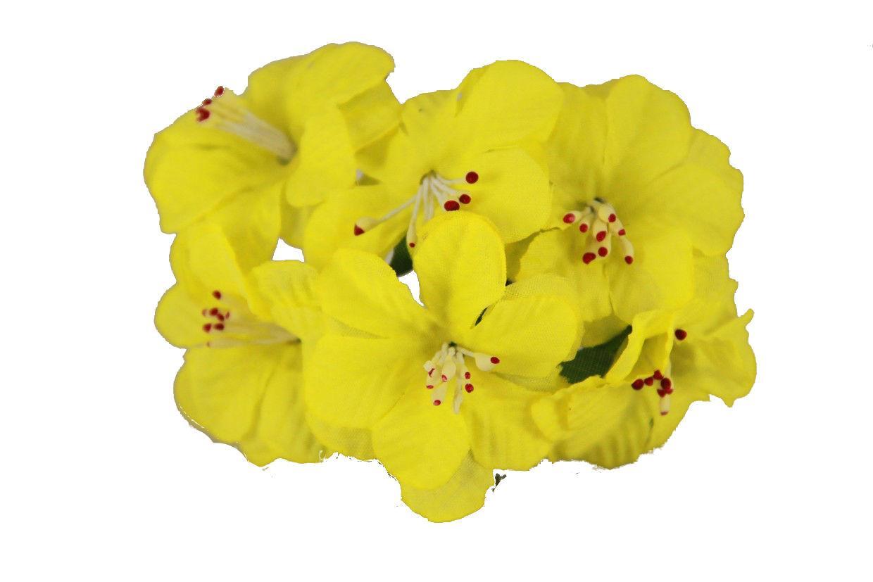 Квітка штучний жовтий (пучок 6 квіток)