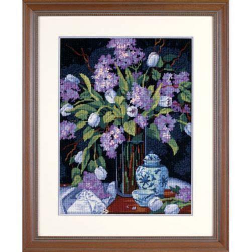 20067 Набор для вышивания (гобелен) DIMENSIONS Tulips & Lilacs ''Тюльпаны и лилии''