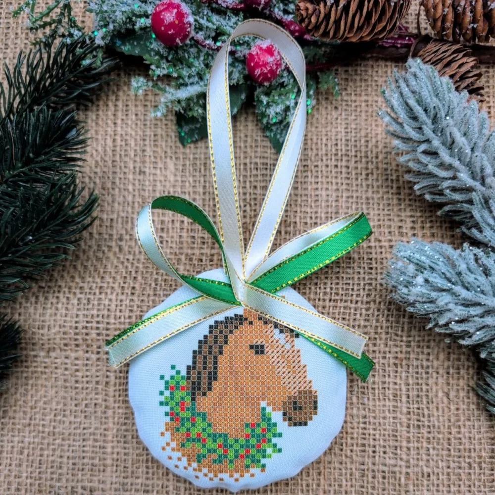 Пошита новорічна іграшка для вишивання СК-6512 Вогняний кінь. Символ 2026 (варіант 6)