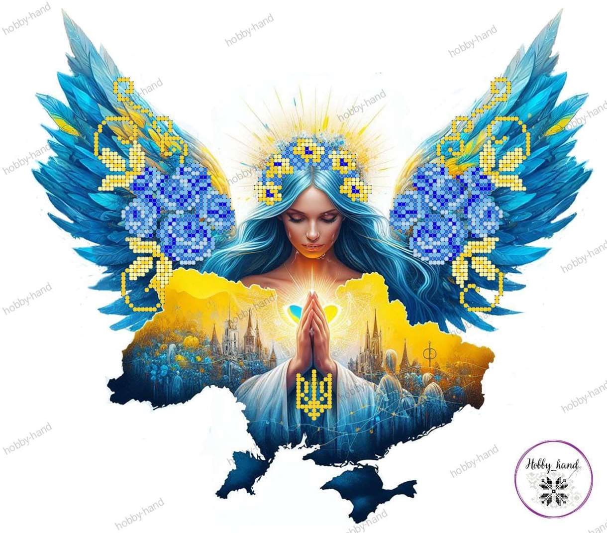 Схема для вишивання бісером hh_A302 Молитва за Україну