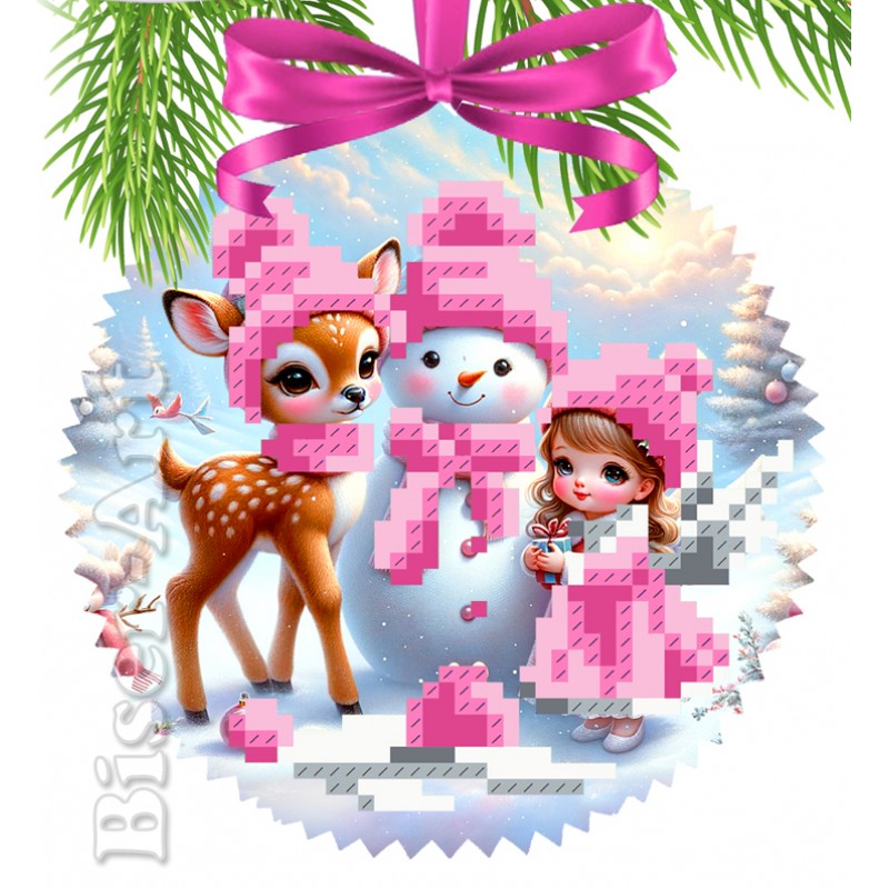 Пошита ялинкова іграшка для вишивання бісером 33169