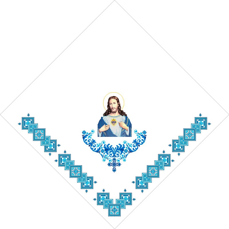 Схема для вишивання бісером Фана церковна Непорочне серце Ісуса Х-027