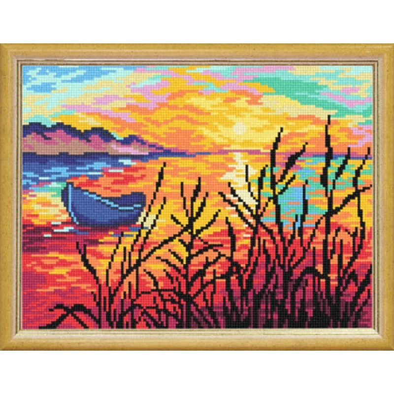 Схема на канве под вышивку нитками L-26. ЗАКАТ