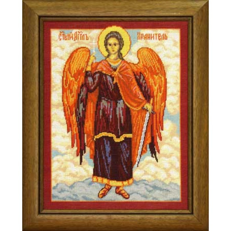 Схема на канве под вышивку нитками P-03. ОБРАЗ СВЯТОГО АНГЕЛА ХРАНИТЕЛЯ