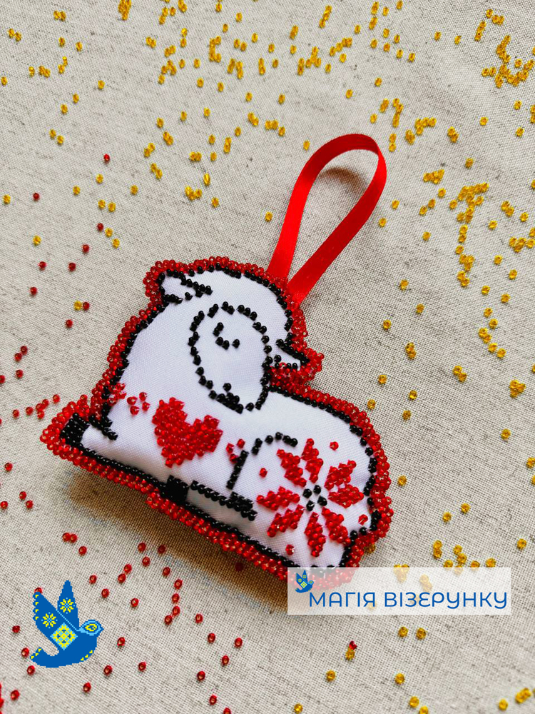 Набір для вишивання бісером великодньої підвіски-23