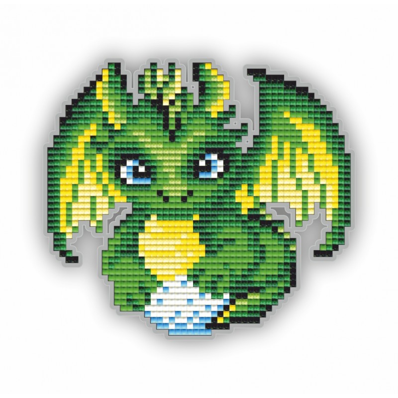 Набір для викладки пластиковими стразами Магніт дитячий АТМ94 Дракоша