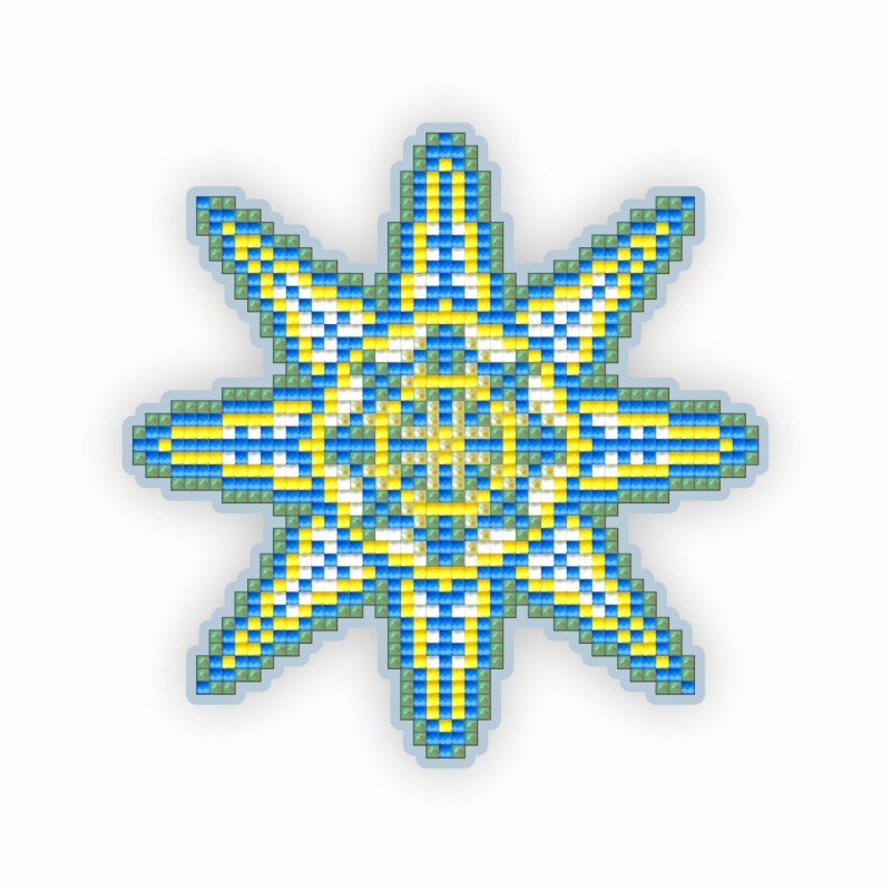 Набір для викладки пластиковими стразами Магніт дитячий АТМ96 Різдвяна зірка