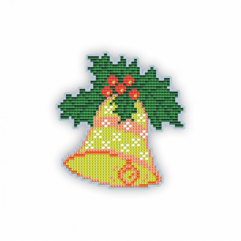 Набір для викладки пластиковими стразами Магніт дитячий АТМ98 Різдвяний дзвіночок