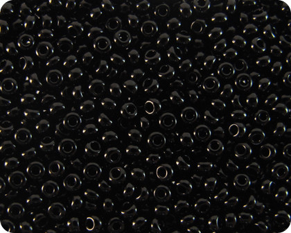 Бісер Preciosa Чехія №23980 чорний, непрозорий, розмір 11