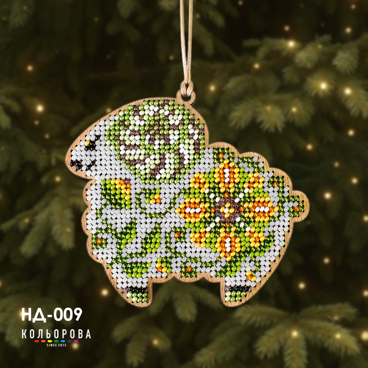 Набiр для вишивання бiсером новорічної іграшки НД-009 Ріг Достатку