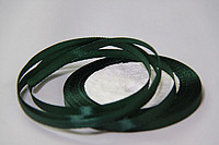 Атласная лента для вышивки и декора 6ММ-23М-№49-Т.Зеленый