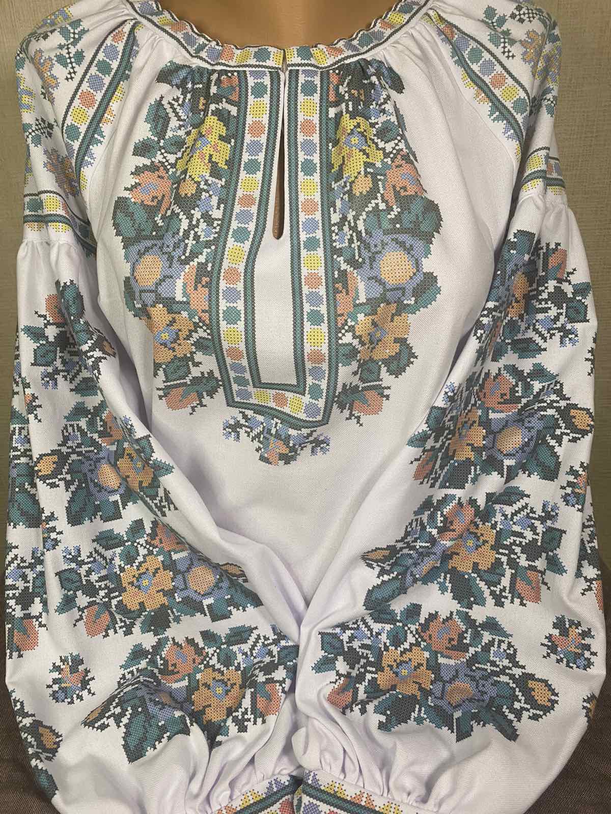 Пошита жіноча блуза для вишивання бісером або нитками Бохо ПЖС-149.1