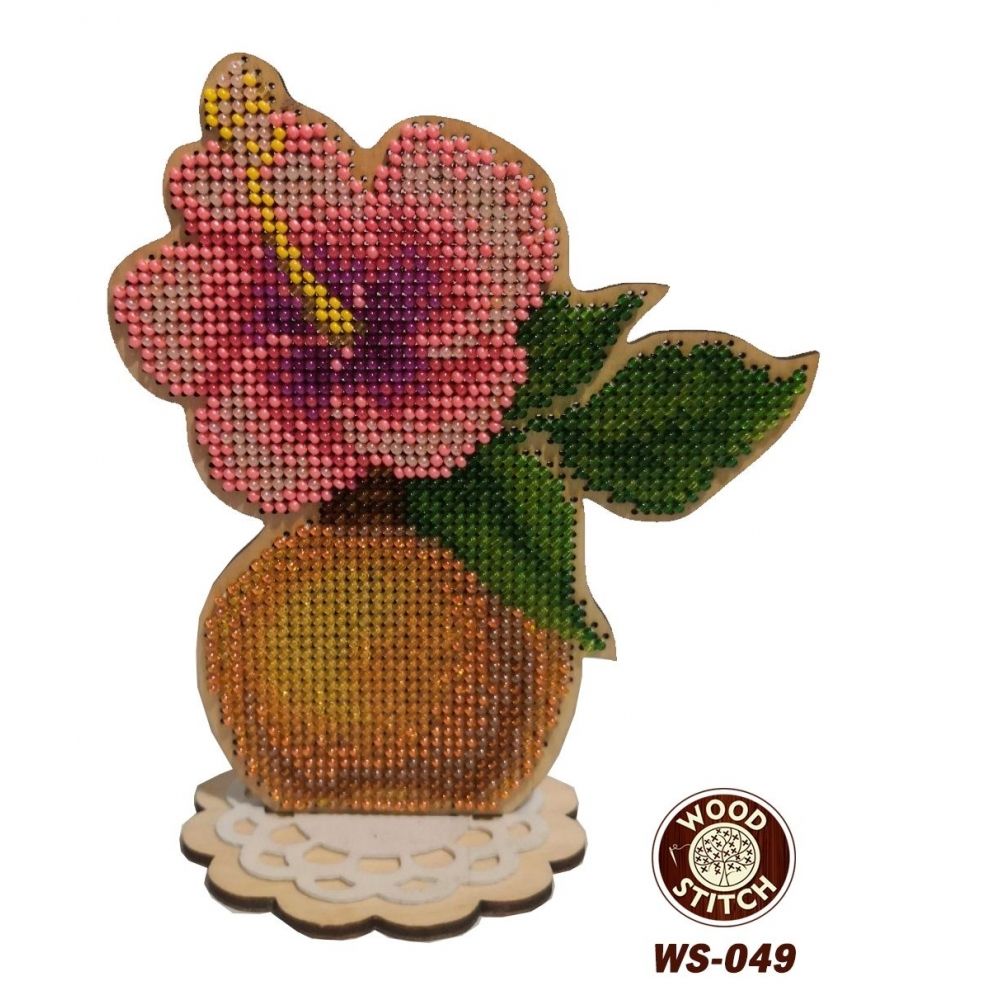 Набір для вишивання бісером WS-049 Квіткові аромати Гібіскус
