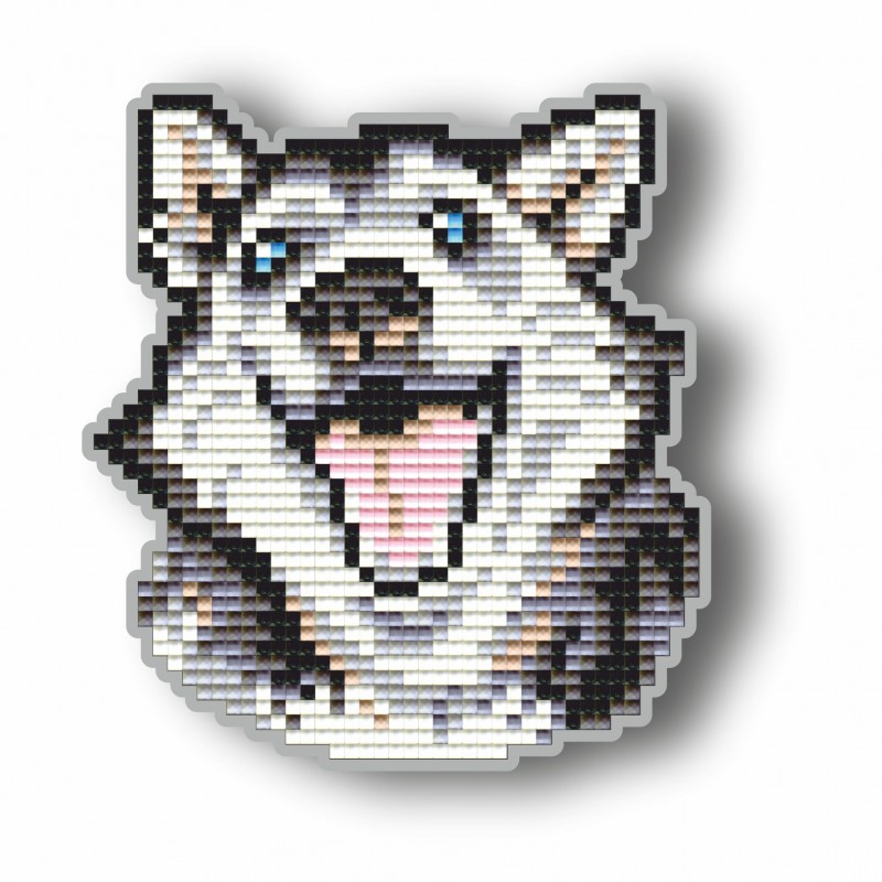 Набір для викладки пластиковими стразами Магніт дитячий АТМ101 Весела хаскі