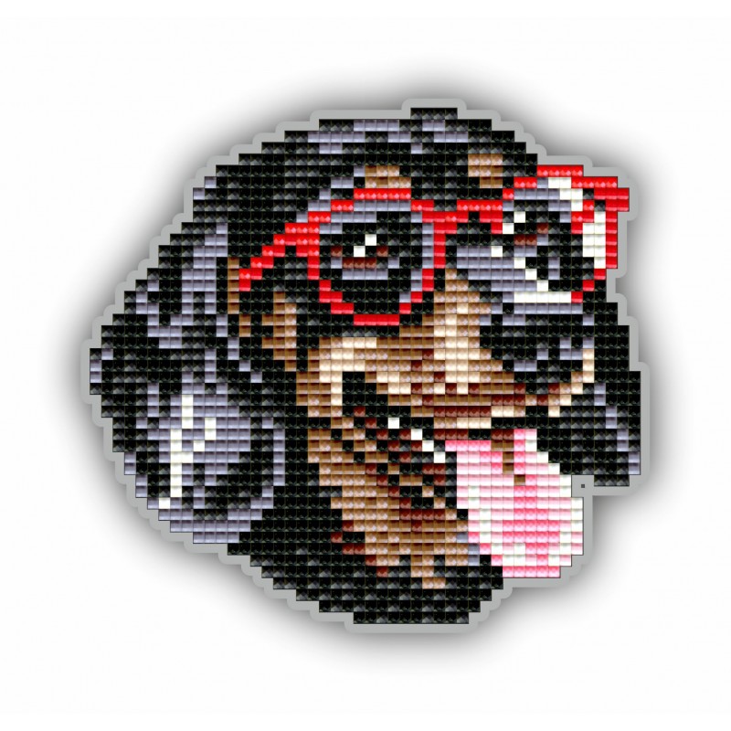 Набір для викладки пластиковими стразами Магніт дитячий АТМ103 Такса в окулярах