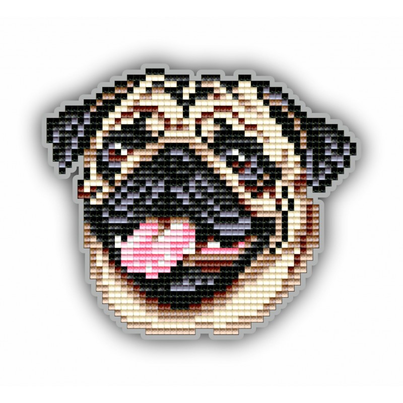 Набір для викладки пластиковими стразами Магніт дитячий АТМ104 Мопс