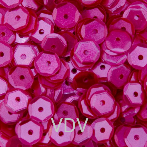 Пайетки  шестигранні, PAL6FC 34D, колір темно-рожевий