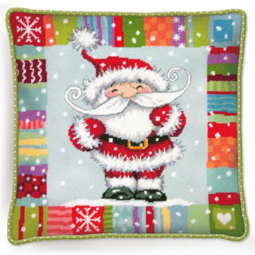 71-09157 Набір для вишивання подушки (гобелен) DIMENSIONS Patterned Santa '' Санта з візерунком ''