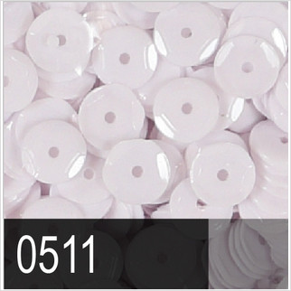 Пайетки пласкі білі, 4 мм, колір білий, 0511