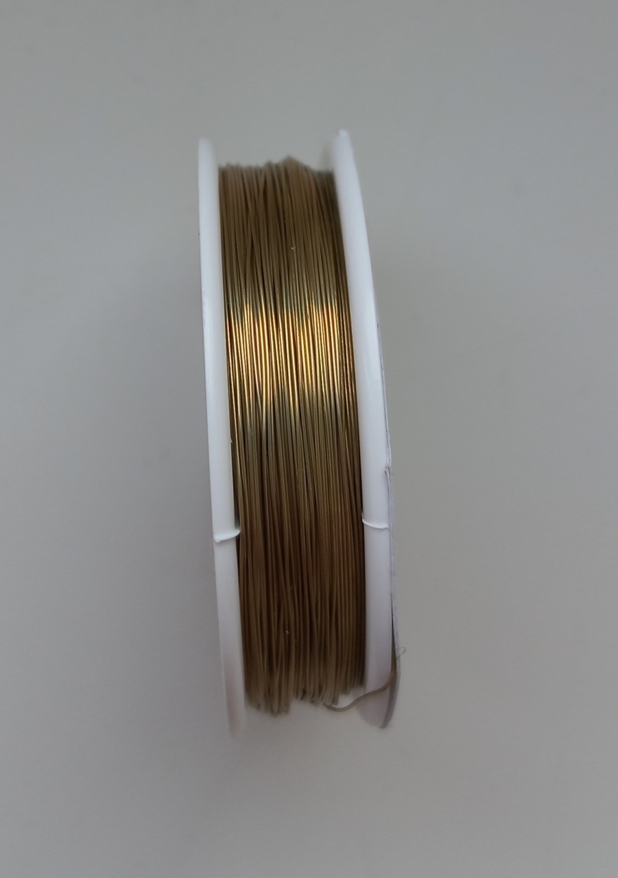Дріт для бісеру колір темне золото 0,3 мм 30 метрів Т3003