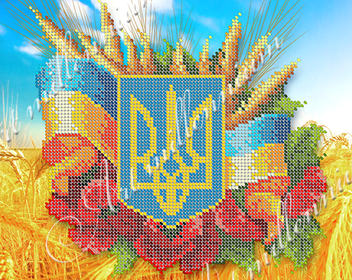 Схема для вышивки бисером W-523 Герб Украины
