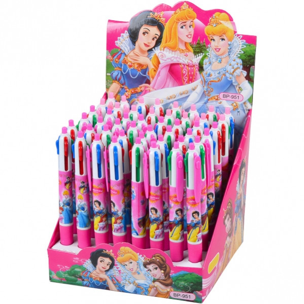 Ручка детская 4 цвета «Принцессы» 