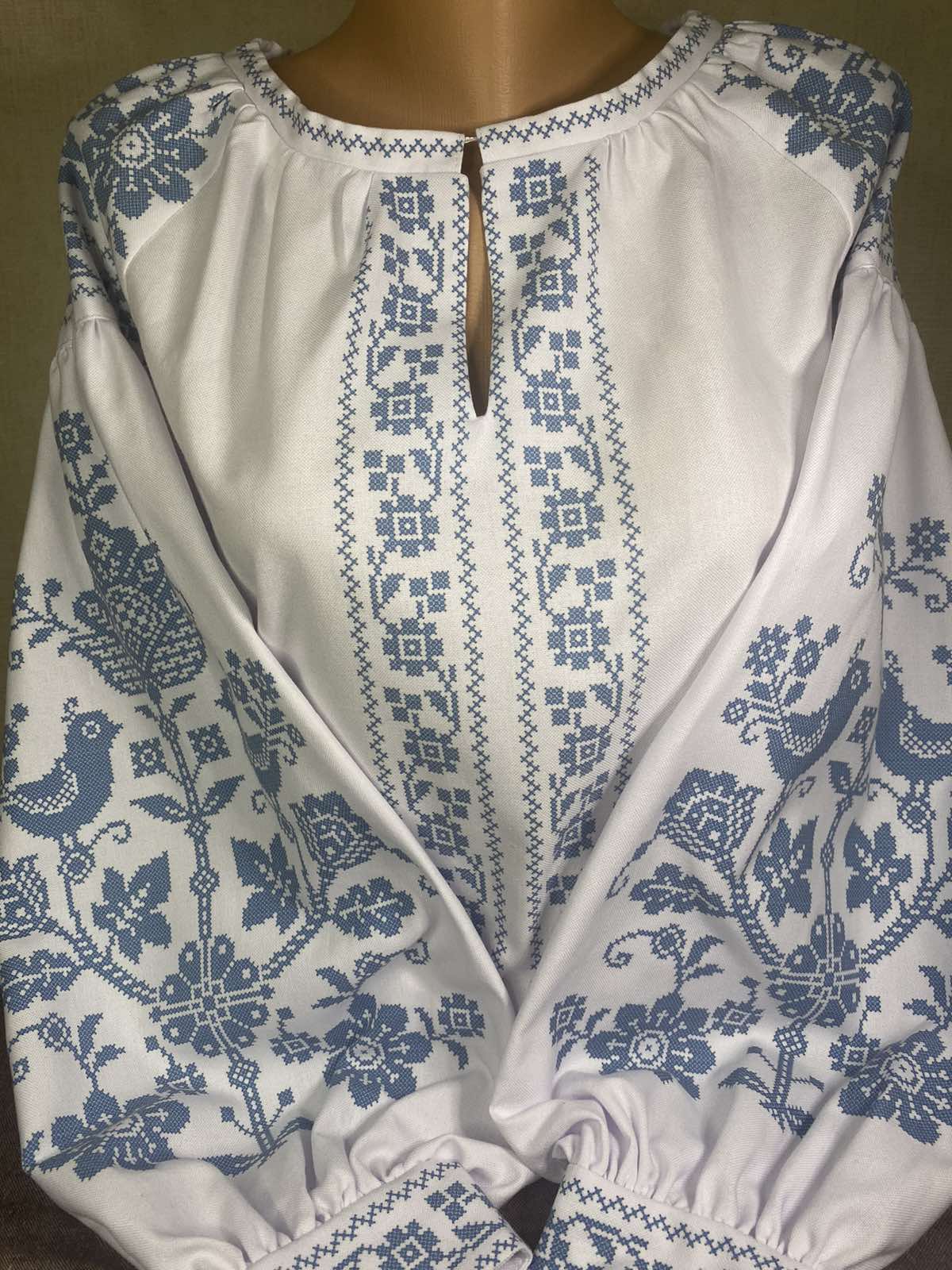 Пошита жіноча блуза для вишивання бісером або нитками Бохо ПЖС-184.1