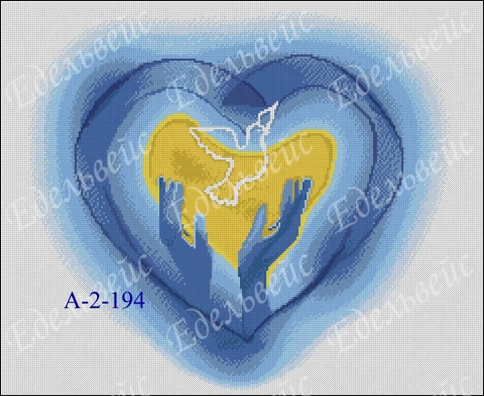 Схема для вишивання бісером або нитками А-2-194 Мир