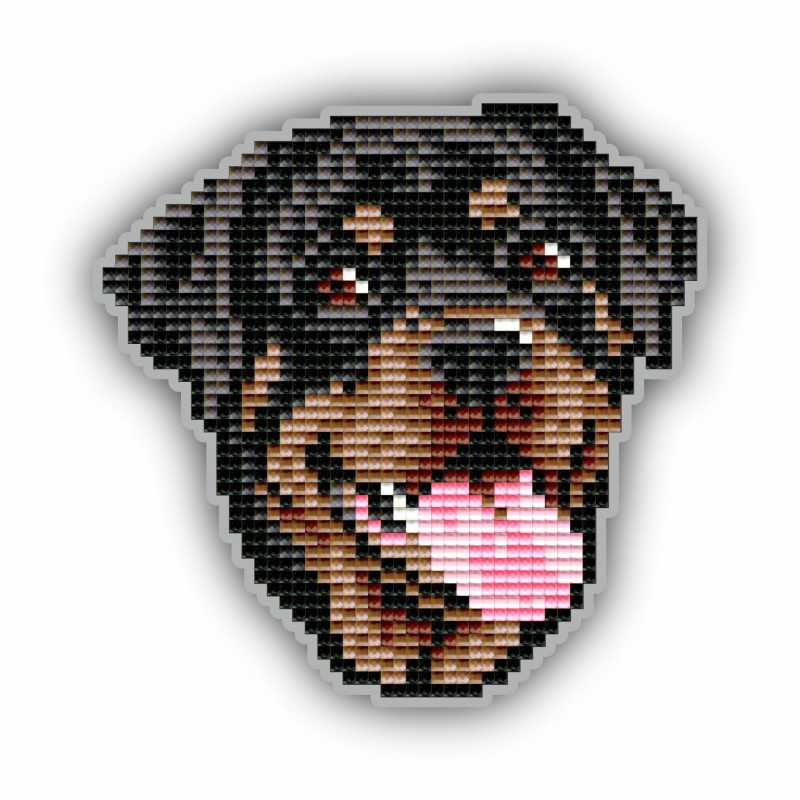 Набір для викладки пластиковими стразами Магніт дитячий АТМ107 Ротвейлер