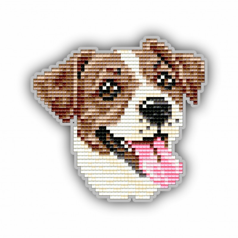 Набір для викладки пластиковими стразами Магніт дитячий АТМ111 Джек-рассел-тер`єр