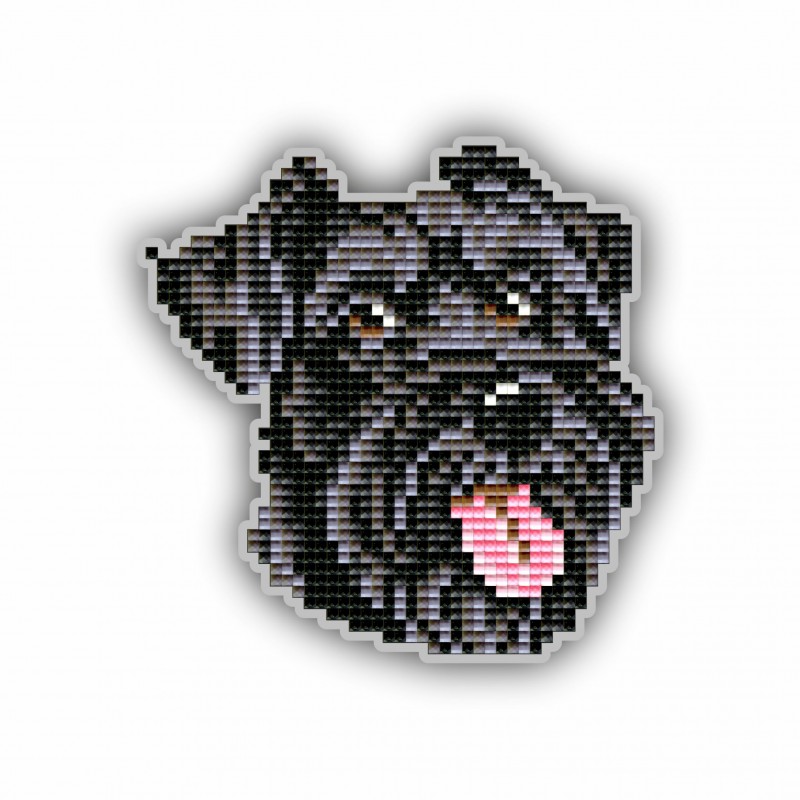 Набір для викладки пластиковими стразами Магніт дитячий АТМ112 Шнауцер