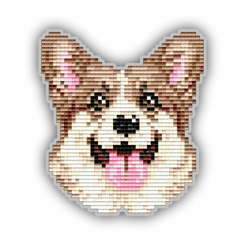 Набір для викладки пластиковими стразами Магніт дитячий АТМ113 Коргі