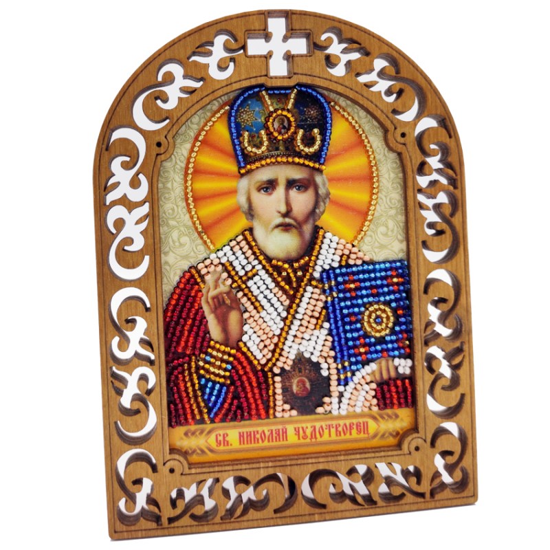 Набор для вышивки бисером IKF03 Святой Николай Чудотворец