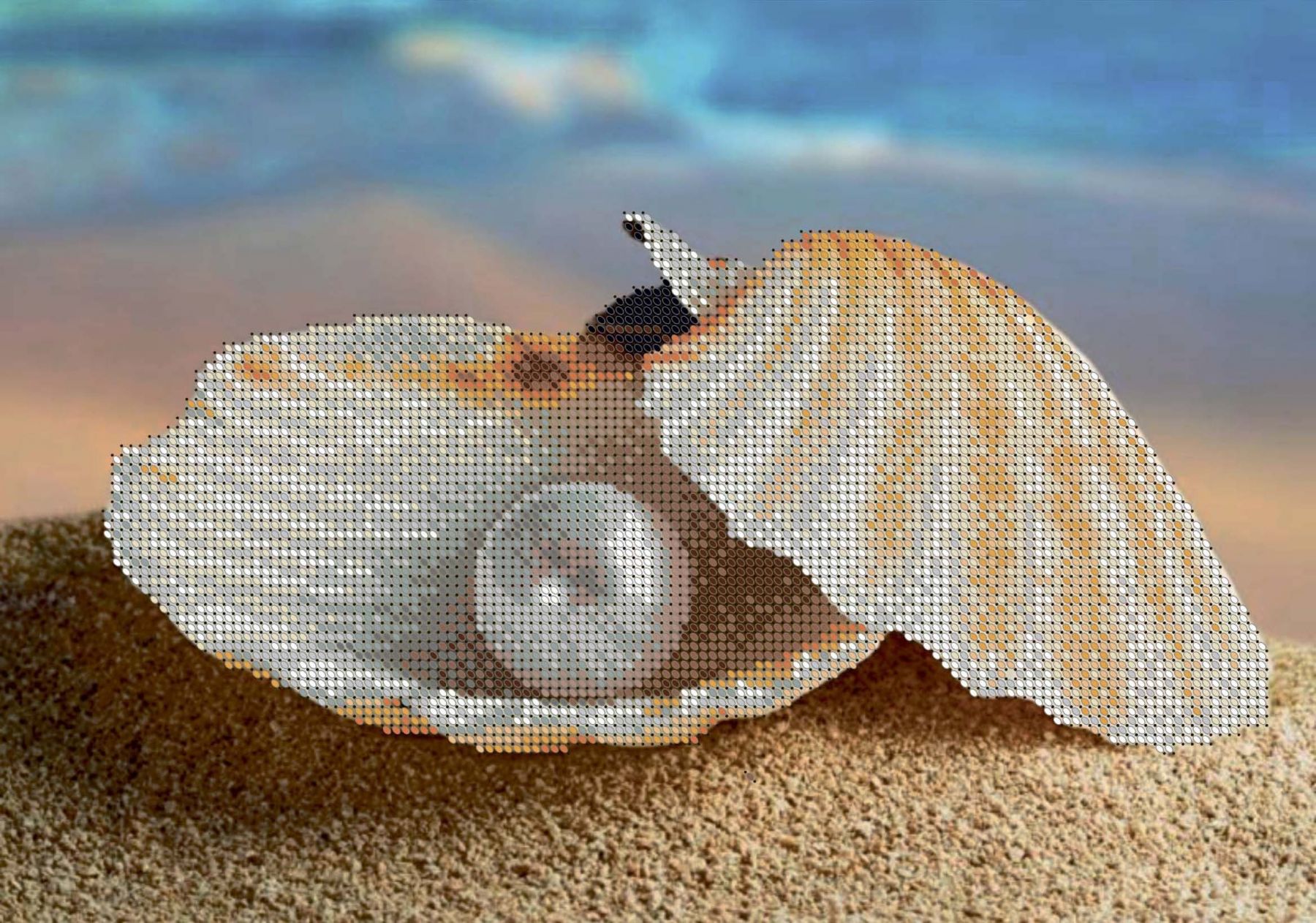 Схема для вишивки бісером А4-К-038 Черепашка з перлами