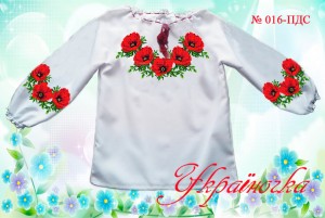 Пошита сорочка для дівчинки Реглан №016-ПДС
