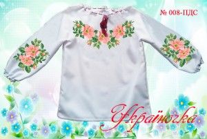 Пошита сорочка для дівчинки Реглан №008-ПДС