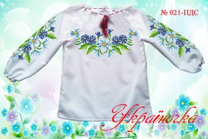 Пошита сорочка для дівчинки Реглан №021-ПДС