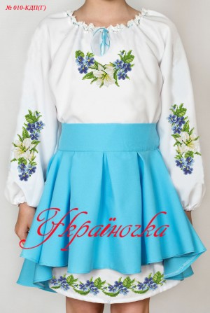 Пошитий костюм для дівчинки під вишивку Україночка №010-КДП(Г)