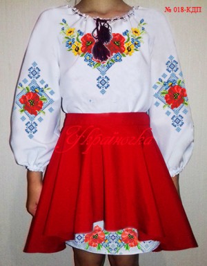 Пошитий костюм для дівчинки під вишивку Україночка №018-КДП