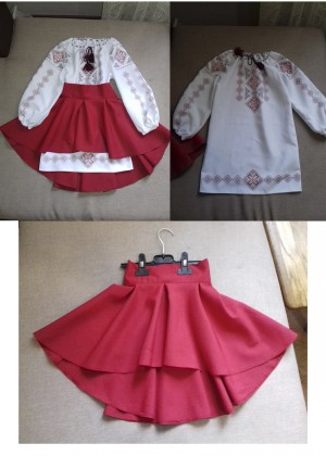 Пошитий костюм для дівчинки під вишивку Україночка №030.3-КДП(З) № 030.3-КДП(З)(Україночка