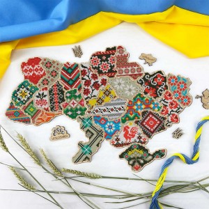 Набір для вишивання нитками VW_001 Мапа України
