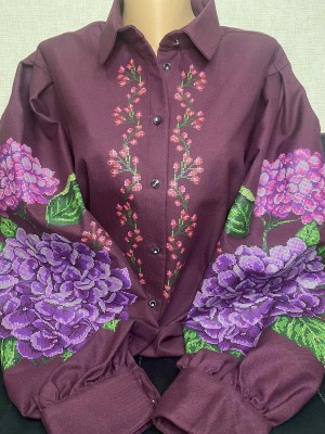 Пошита жіноча блуза для вишивання бісером або нитками БЖ-273-3